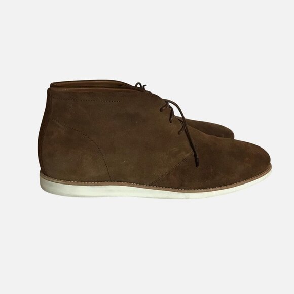 Aquatalia Florian Light Brown Soft Suede Mens Size 12 Shoes Italian Luxury - Picture 1 of 11